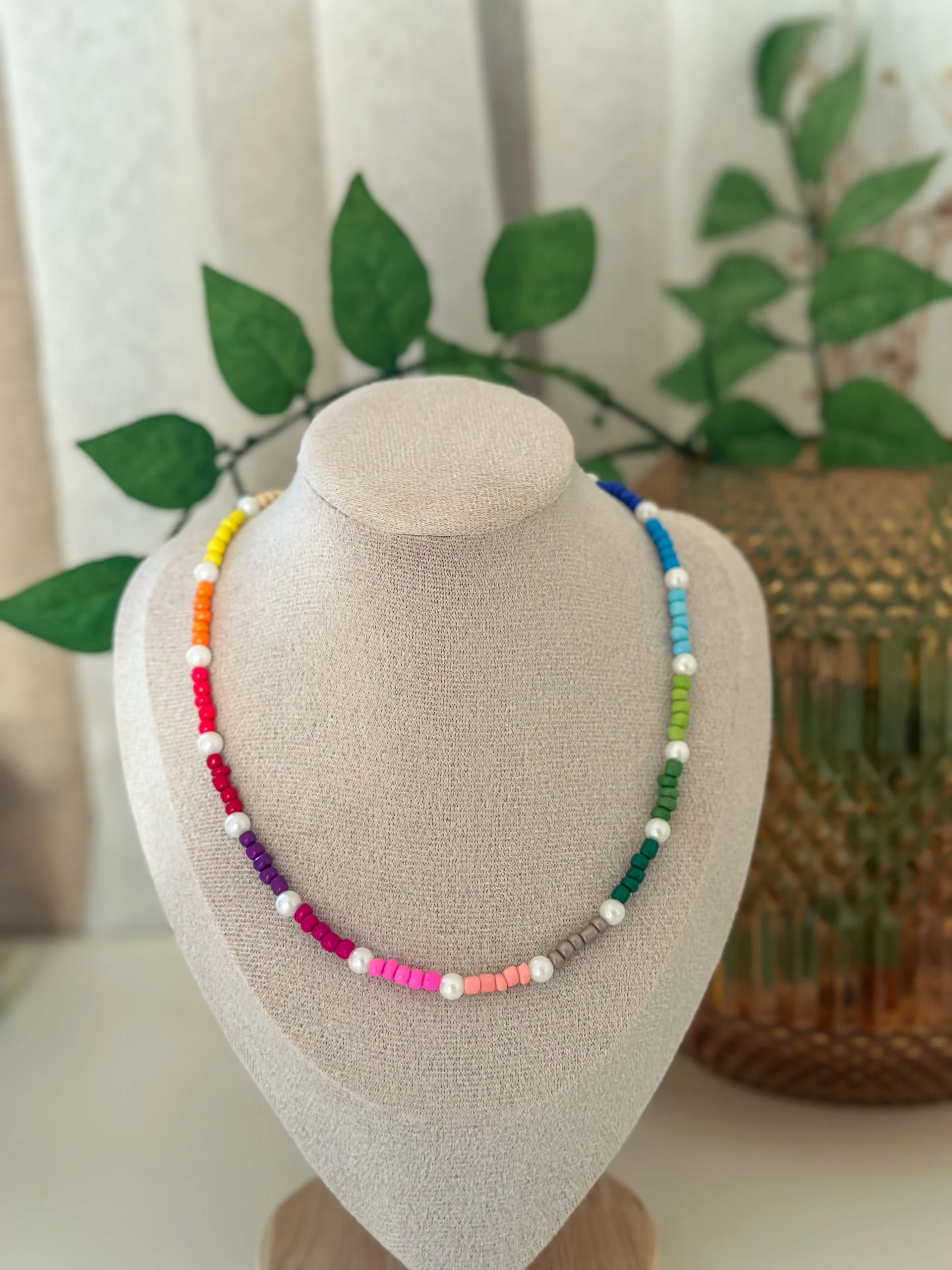 Rainbow & Pearls Necklace
