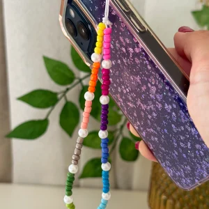 Rainbow with Pearls Phone Chain
